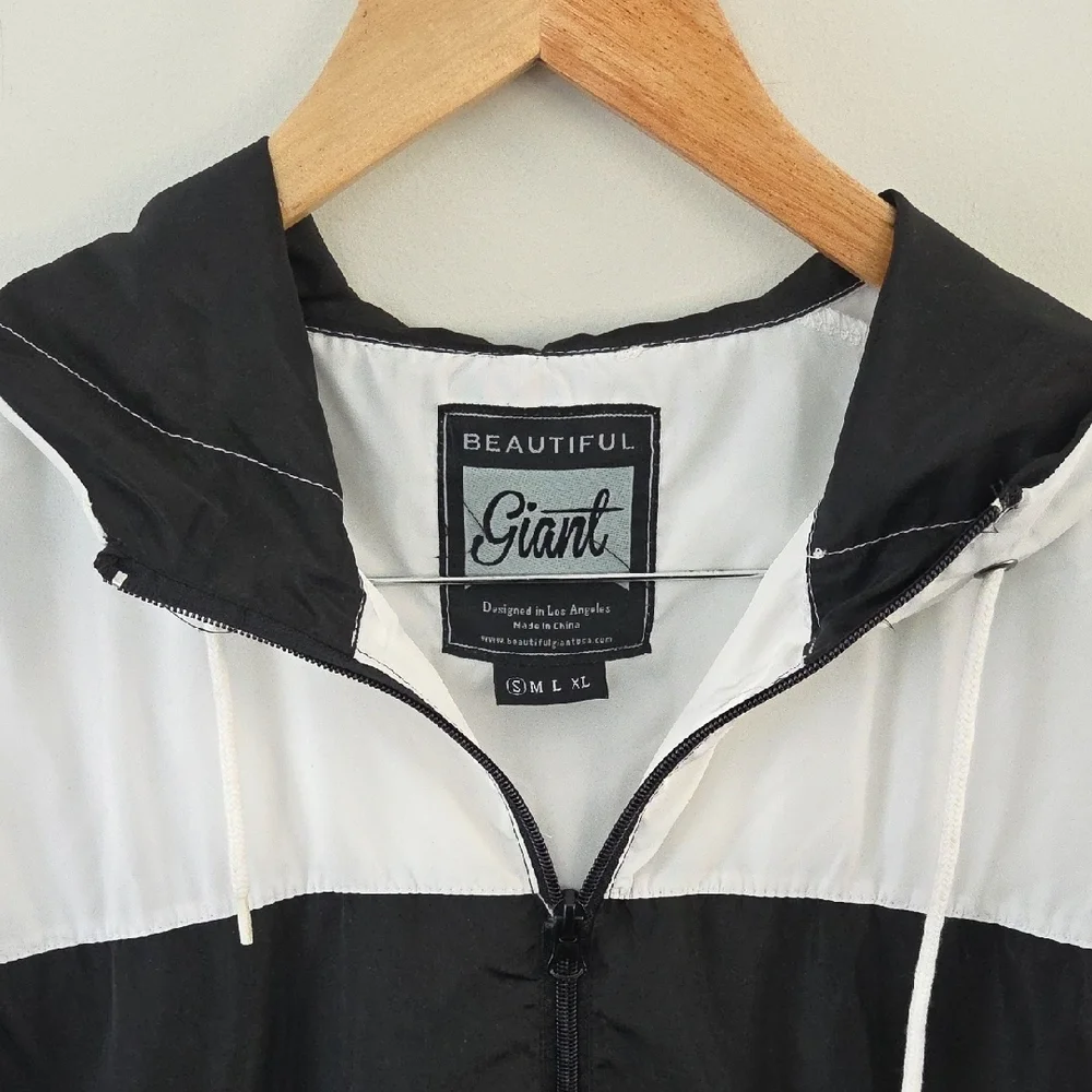 Giant Black and White Men's Windbreaker